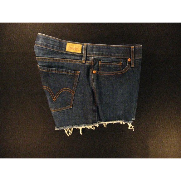 LEVIS 525 Womans Perfect Waist CUTOFF JEANS SHORTS 12P W 31 Denim Daisy Dukes St - Picture 3 of 11